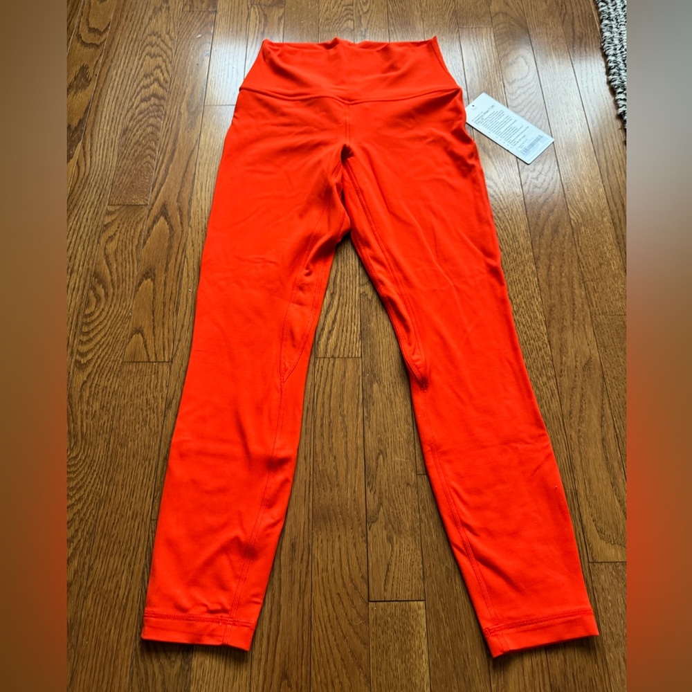 NWT Lululemon align leggings in solar orange. 6